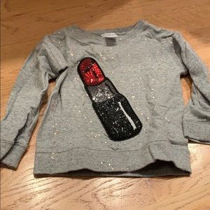 Marc Jacobs girls lipstick sequin sweatshirt